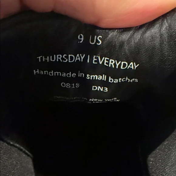 Thursday Everyday Leather Heel Black Boots, Size 9 - Picture 4 of 8